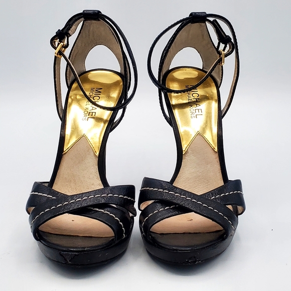 Michel Kors Women Black leather Heels size 8 - Picture 10 of 10